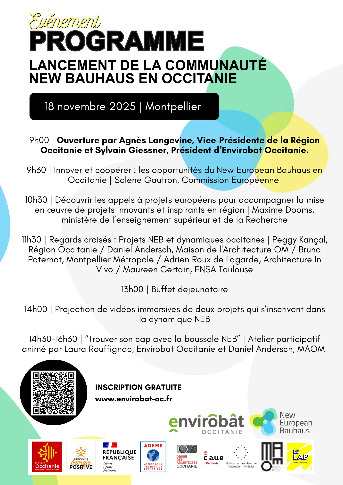 Programme lancement communauté New Bauhaus Occitanie