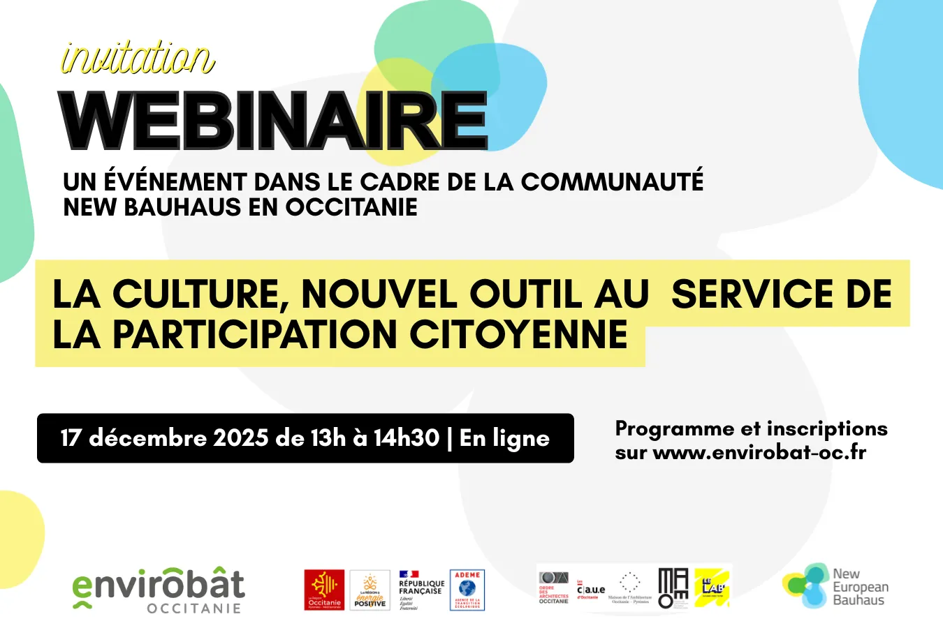 invitation webinaire - la culture au service de la participation citoyenne