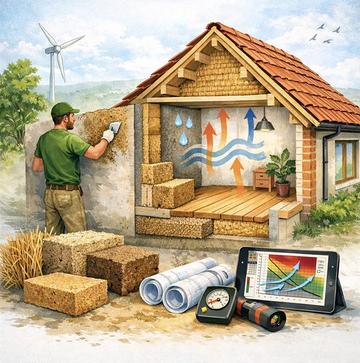 Visuel formation Rénover avec des matériaux biosourcés CAUE 66