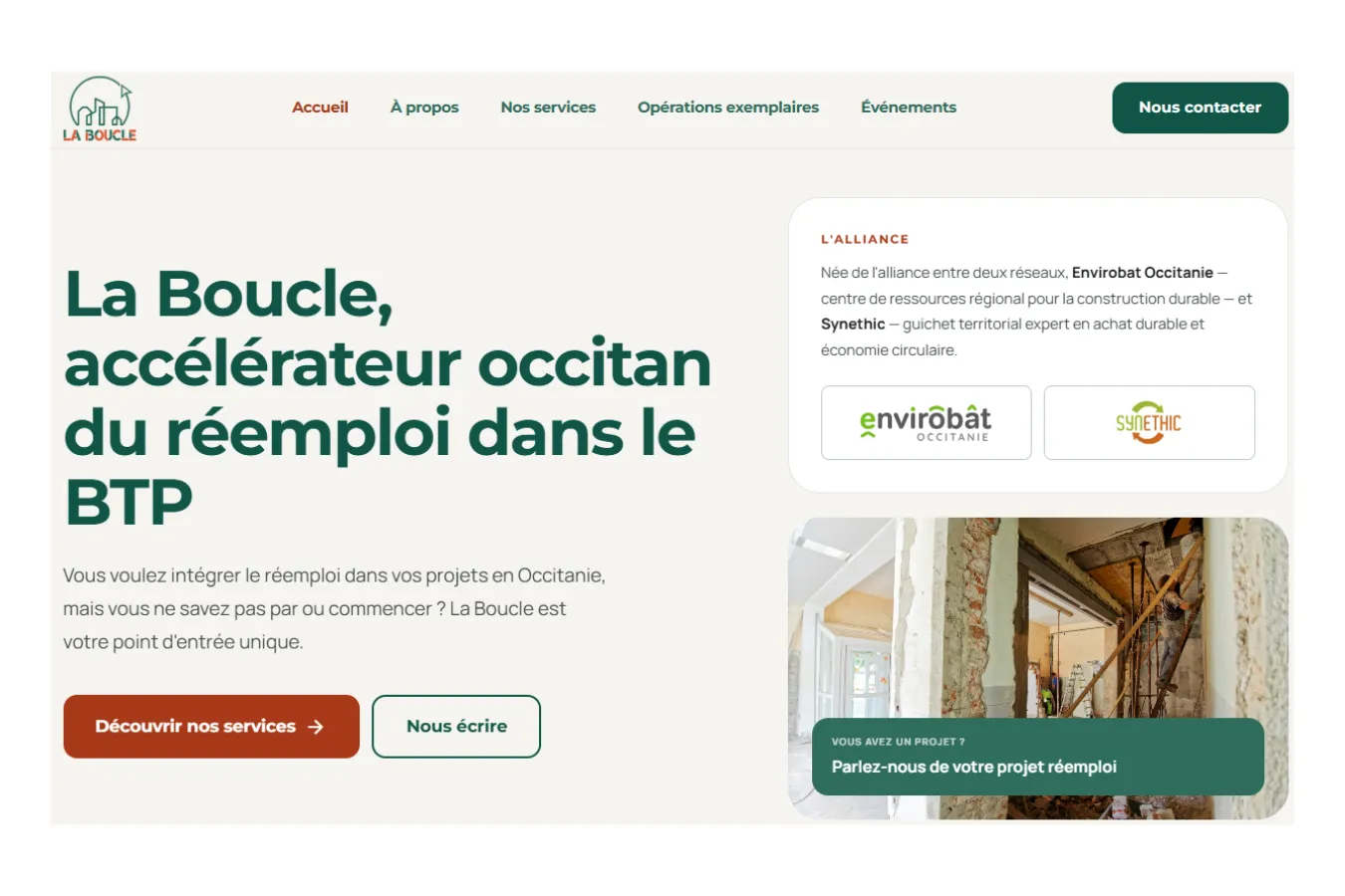 Visuel site internet La Boucle