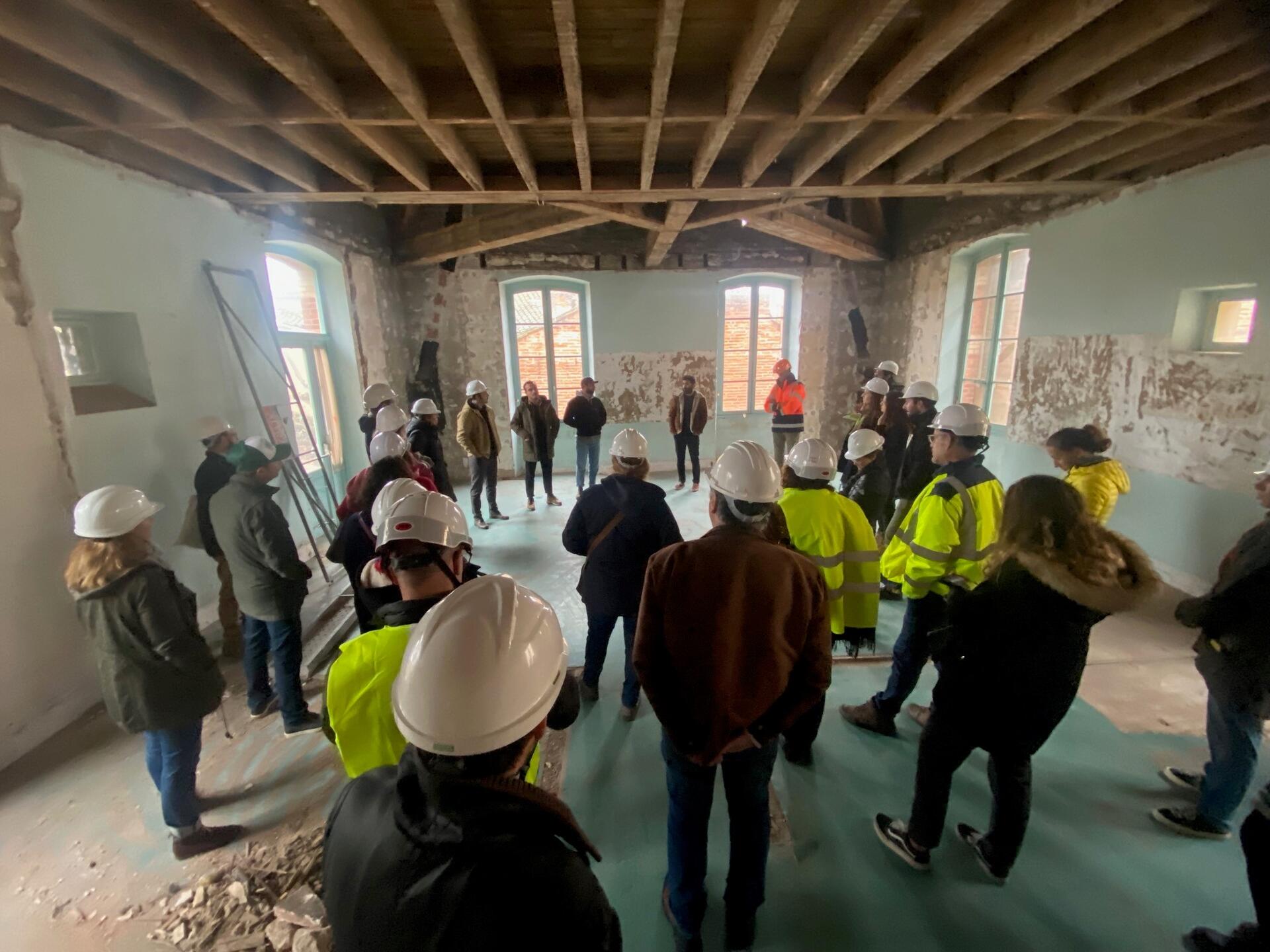 Equipe projet et visiteurs