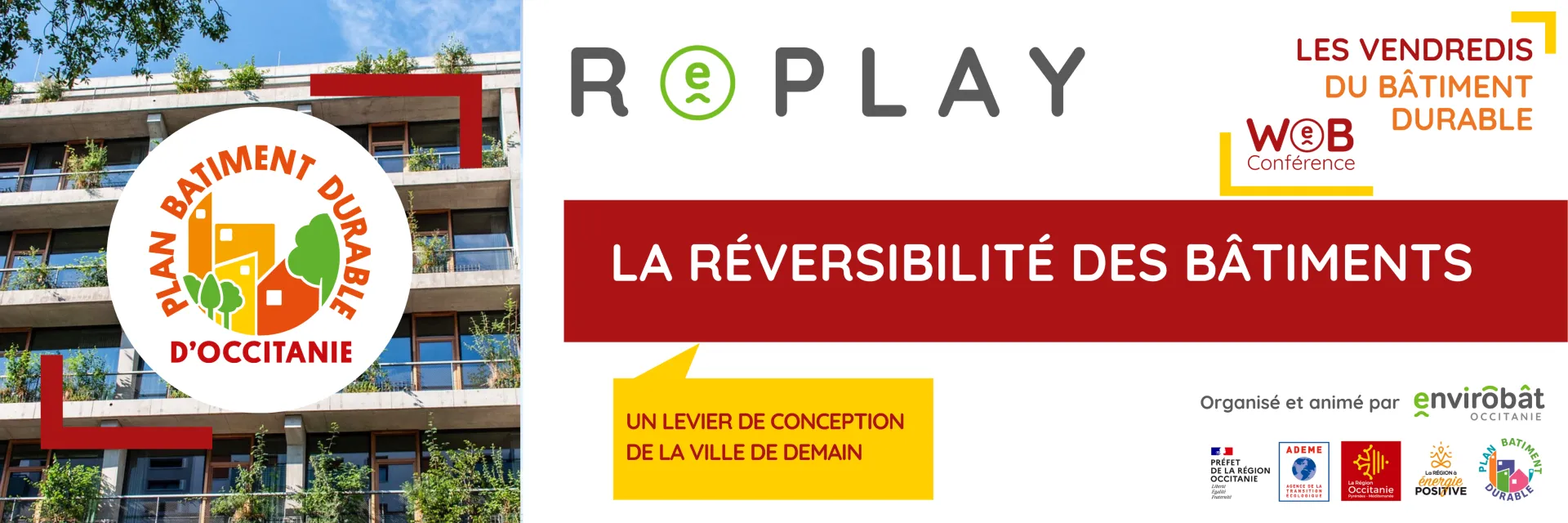 REPLAY : webinaire " La réversibilité des bâtiments " | Les vendredis du Bâtiment durable 