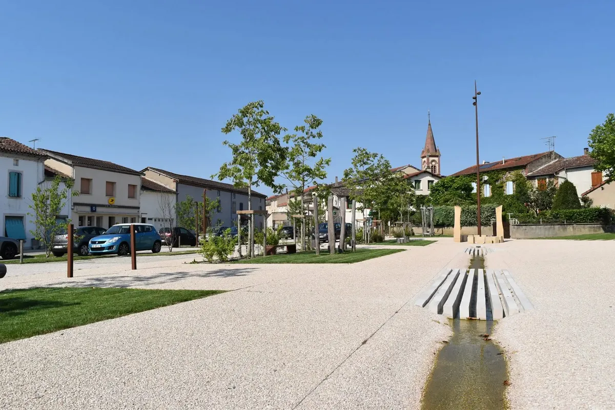 Désimperméabilisation de la place de la mairie | Valderiès (81) - Logo