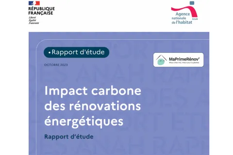 L'étude bilan carbone des rénovations énergétiques 2022 - 2023 | ANAH & Pouget Consultants