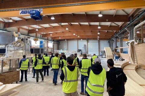 Retour sur | Visite d'un site de production de lamellé-collé et chantier BDO du PIMS de Laissac