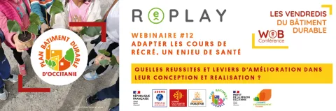 REPLAY : webinaire « Adapter les cours de récré, un enjeu de santé » | Les vendredis du Bâtiment durable
