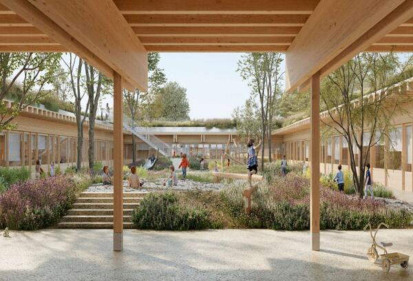 Perspective projet sur la cour