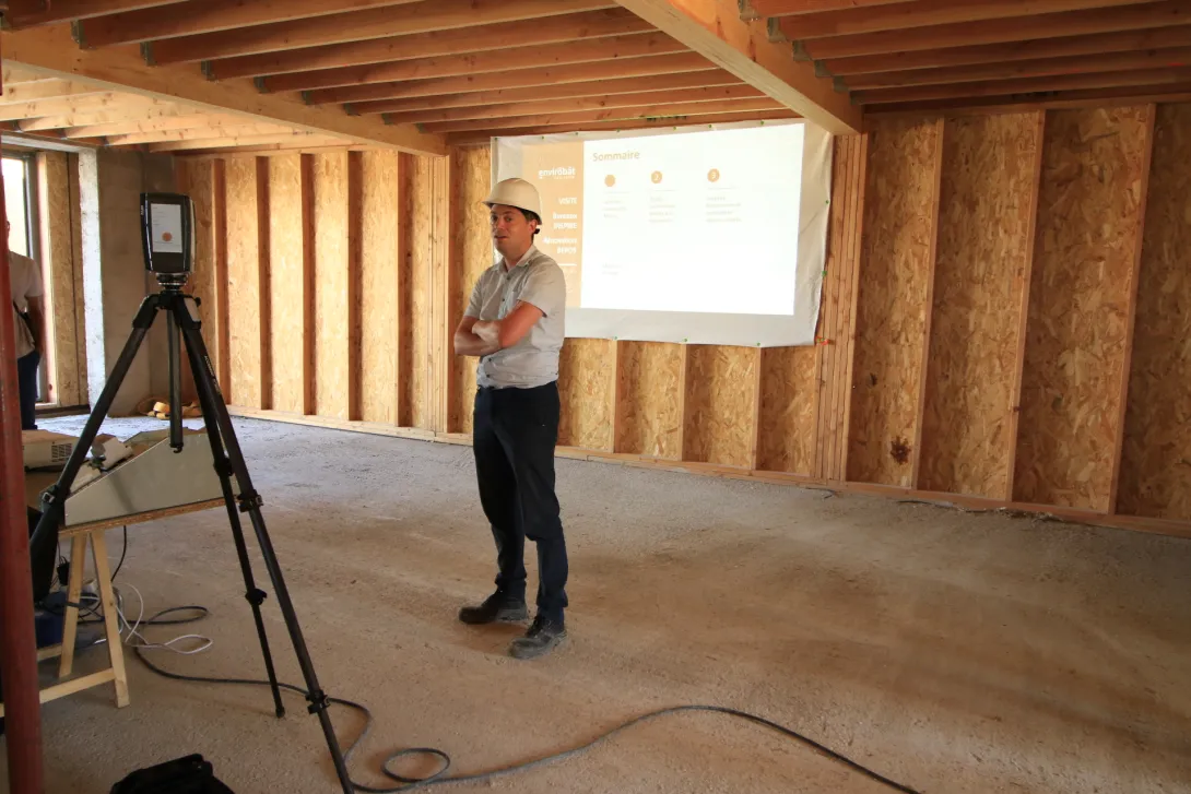 Visite du bâtiment INSPIRE, Rénovation BEPOS à Castelnau (34)