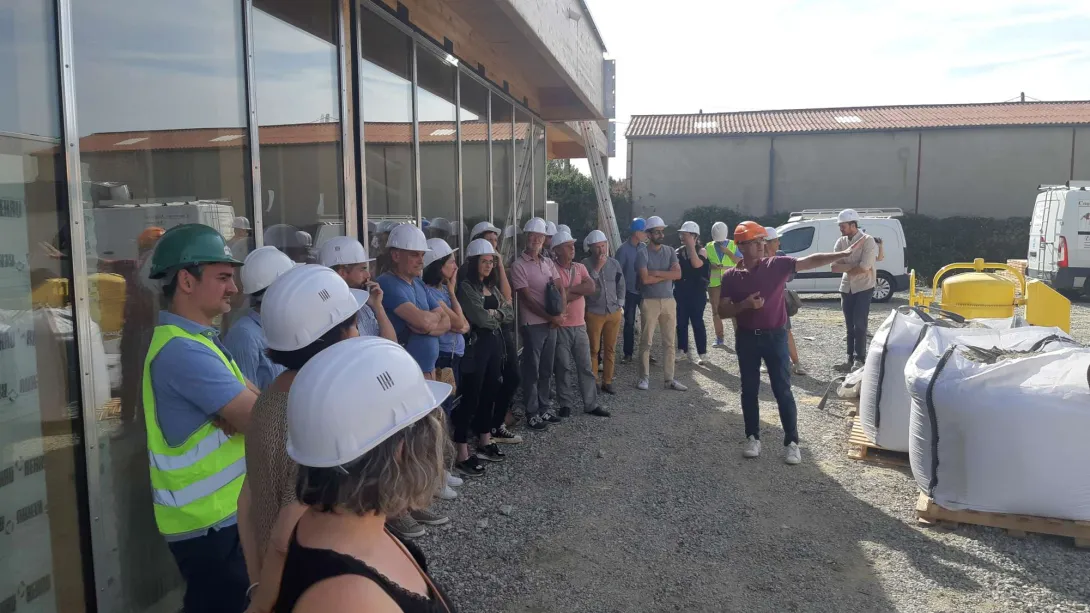 Visite commentée par Gilles Morand, de la SCOP Couserans Construction