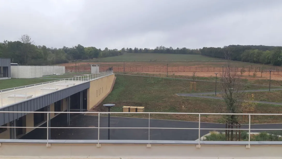 La vue vers le sud depuis l'étage du collège