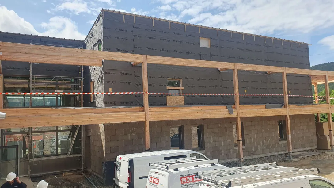 Mixité des systèmes constructifs béton - bois - béton de chanvre