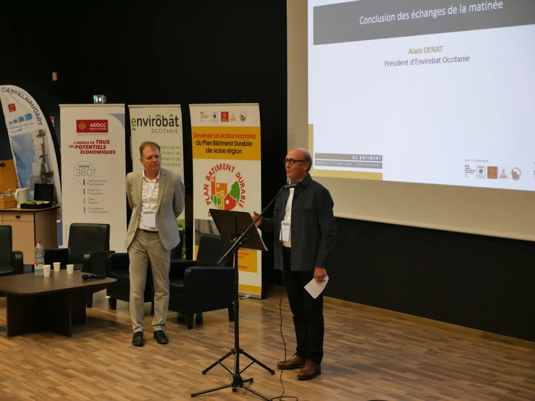 Conclusion des échanges de la matinée par Alain DENAT, président d'Envirobat Occitanie