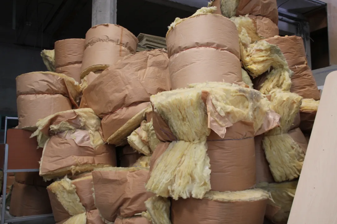 Visite Le Parchemin à Limoux (11) - Zone réemploi des matériaux de construction et aménagement - stock isolant