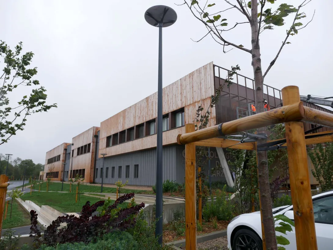 La façade nord du collège